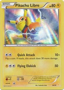 Pikachu Libre 30 Holo 30/30 (XY Trainer Kit: Pikachu Libre & Suicune)  - Holofoil | Good Games Adelaide SA