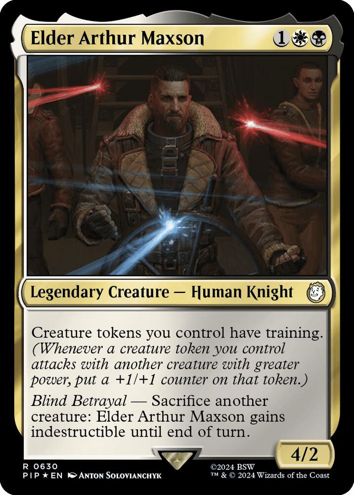 Elder Arthur Maxson Surge Foil 630 (Universes Beyond: Fallout)  - Foil | Good Games Adelaide SA
