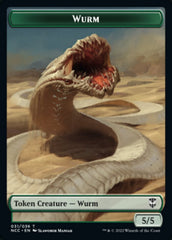 Elf Warrior // Wurm Double-sided Token [Streets of New Capenna Commander Tokens] | Good Games Adelaide SA
