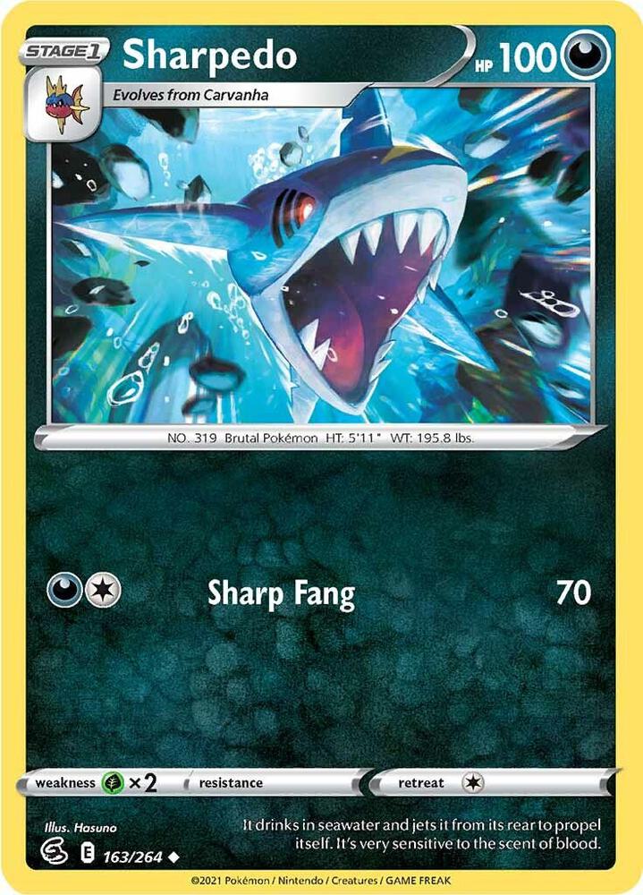 Sharpedo 163/264 (SWSH08: Fusion Strike)  | Good Games Adelaide SA