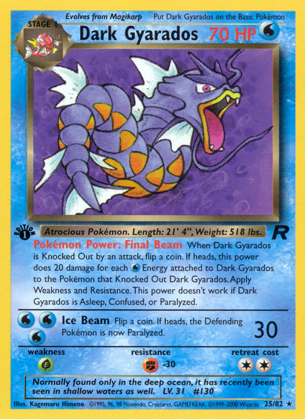 Dark Gyarados (25/82) [Team Rocket 1st Edition] | Good Games Adelaide SA