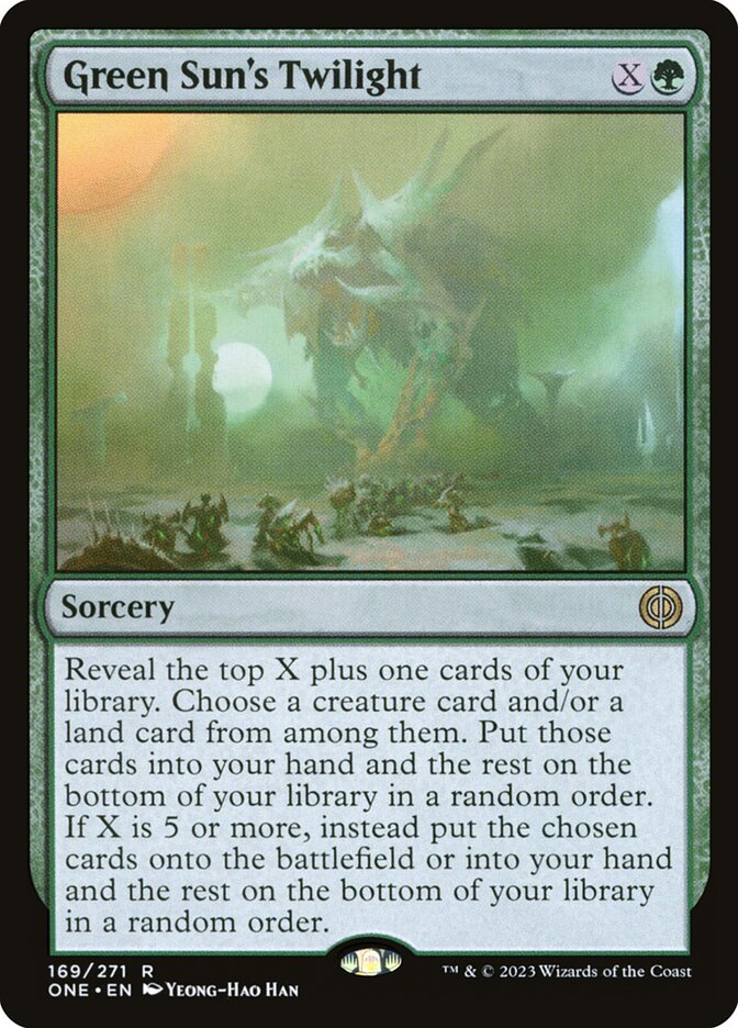 Green Sun's Twilight 169 (Phyrexia: All Will Be One)  - Foil | Good Games Adelaide SA