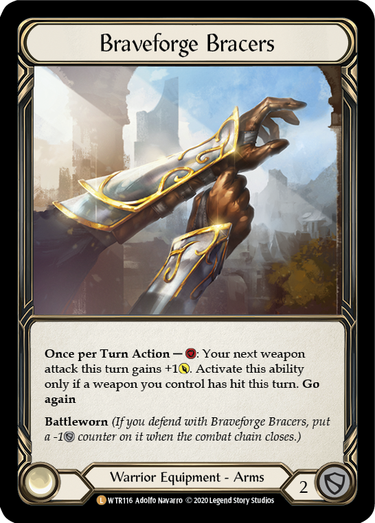 Braveforge Bracers [U-WTR116] Unlimited Rainbow Foil | Good Games Adelaide SA