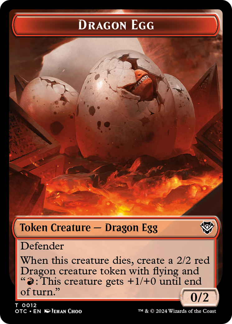Dragon Egg // Dragon Double-Sided Token [Outlaws of Thunder Junction Commander Tokens] | Good Games Adelaide SA