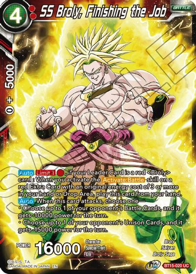 SS Broly, Finishing the Job [BT15-020] | Good Games Adelaide SA