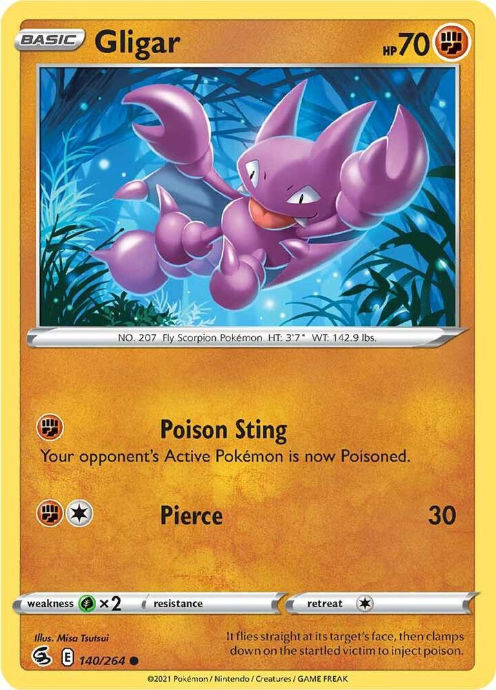 Gligar 140/264 (SWSH08: Fusion Strike)  | Good Games Adelaide SA