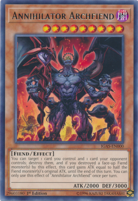 Annihilator Archfiend [IGAS-EN000] Rare | Good Games Adelaide SA