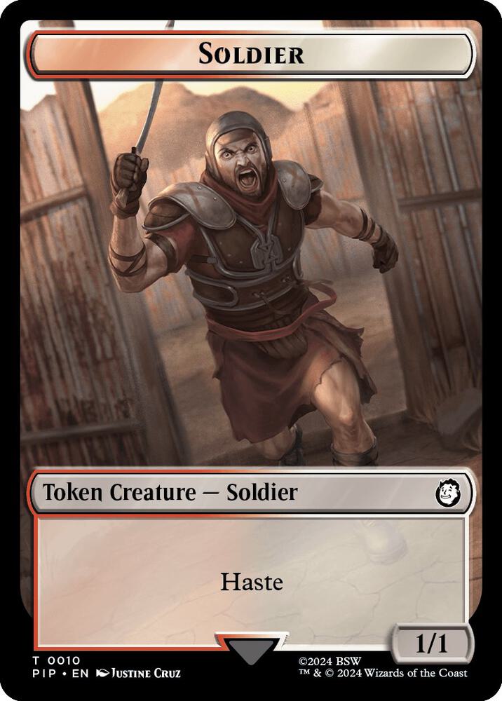 Soldier 0010 Food 0012 Double Sided Token 10 // 12 (Universes Beyond: Fallout)  | Good Games Adelaide SA
