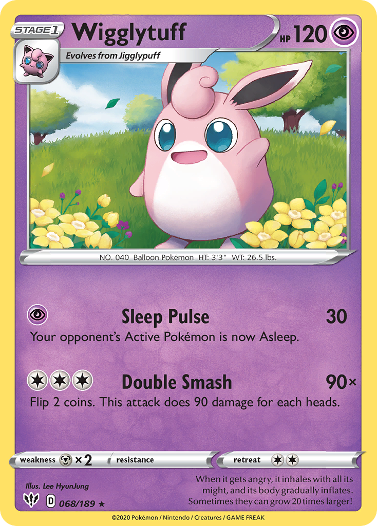 Wigglytuff (068/189) [Sword & Shield: Darkness Ablaze] | Good Games Adelaide SA