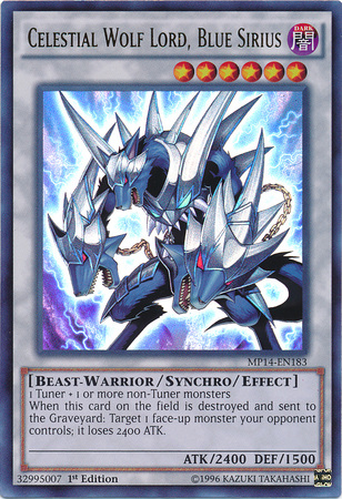 Celestial Wolf Lord, Blue Sirius [MP14-EN183] Ultra Rare | Good Games Adelaide SA