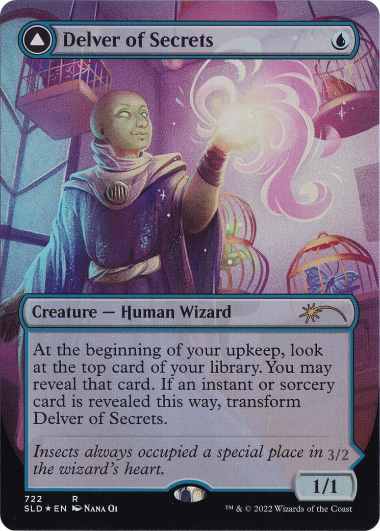 Delver of Secrets // Insectile Aberration (Borderless) [Secret Lair: From Cute to Brute] | Good Games Adelaide SA