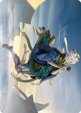 Moonfolk Puzzlemaker Art Card [Kamigawa: Neon Dynasty Art Series] | Good Games Adelaide SA