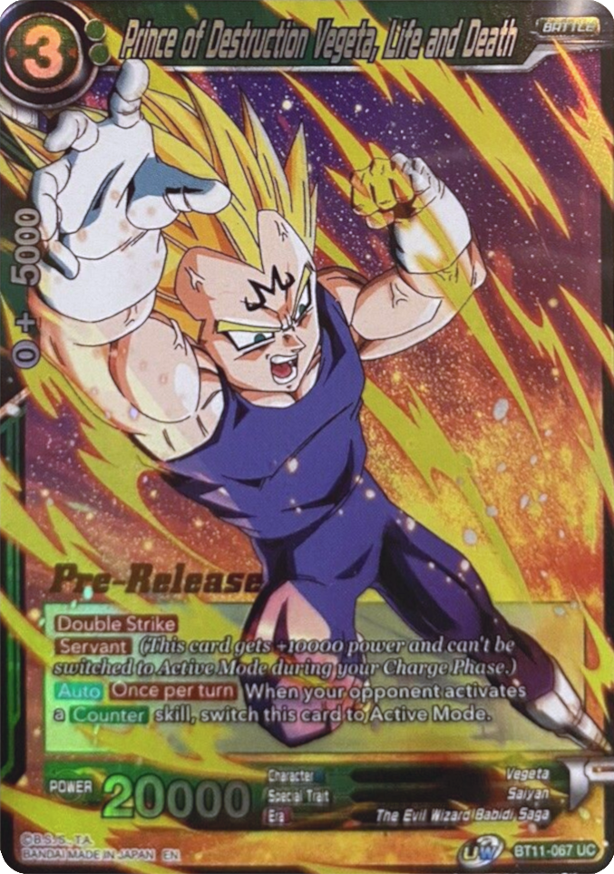 Prince of Destruction Vegeta, Life and Death (Vermilion Bloodline) [BT11-067] | Good Games Adelaide SA