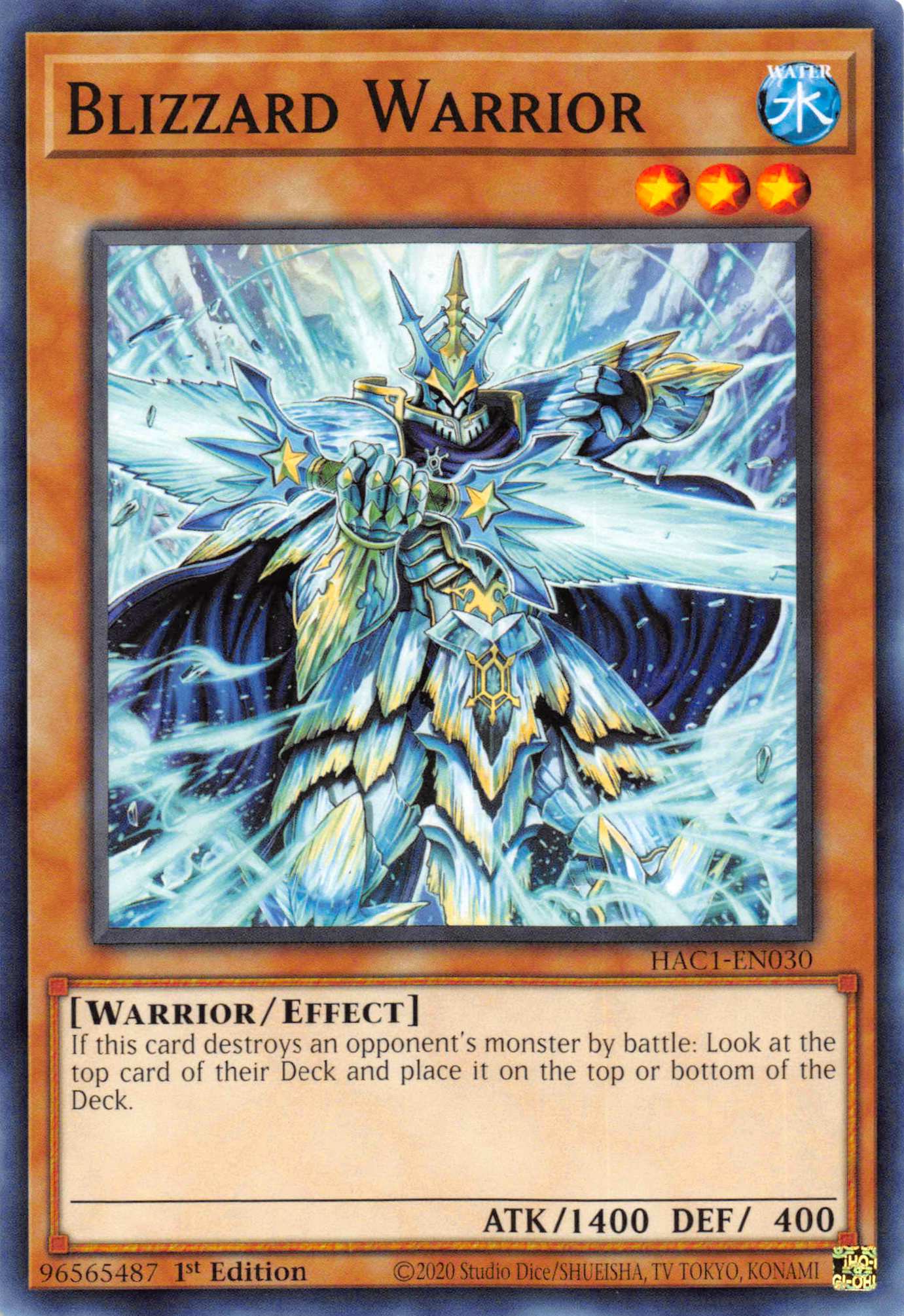 Blizzard Warrior [HAC1-EN030] Common | Good Games Adelaide SA