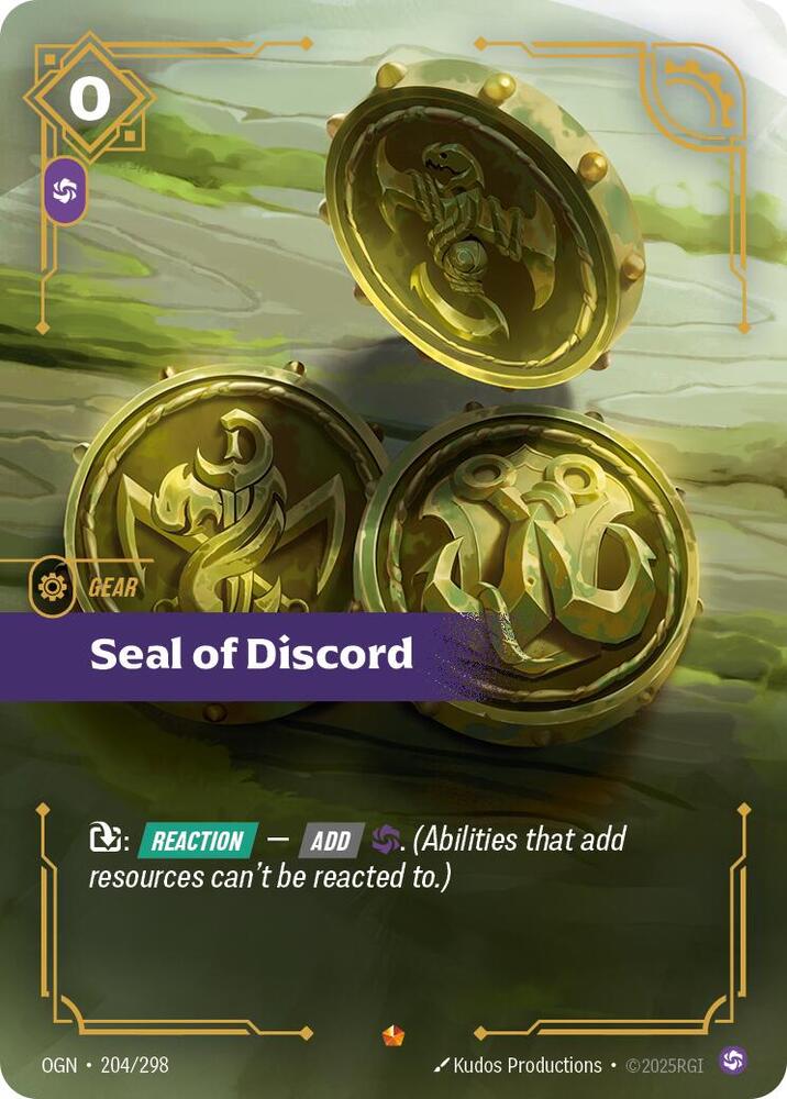 Seal of Discord 204/298 (Origins)  - Foil | Good Games Adelaide SA