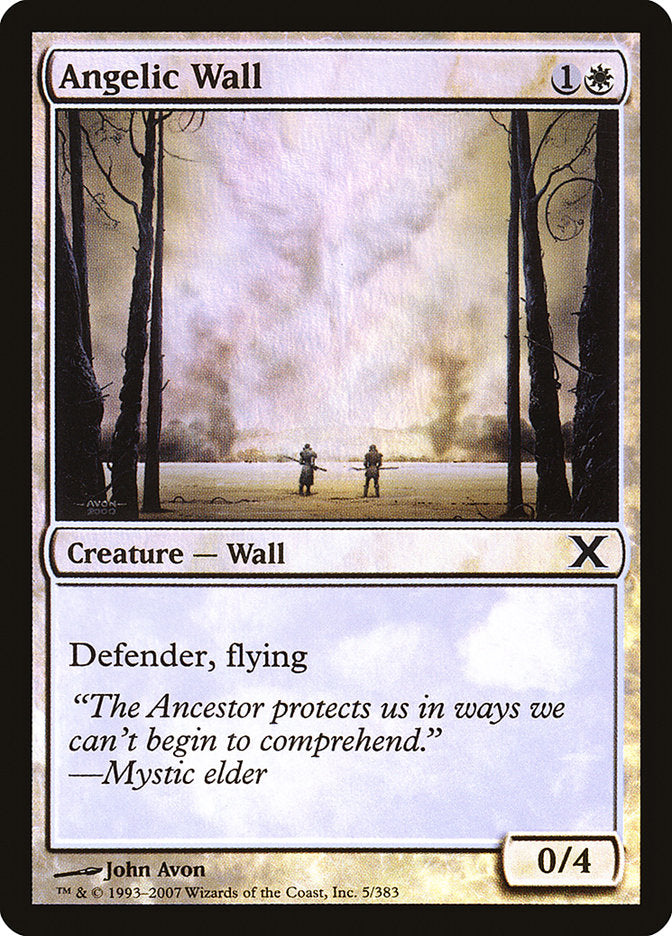 Angelic Wall (Premium Foil) [Tenth Edition] | Good Games Adelaide SA