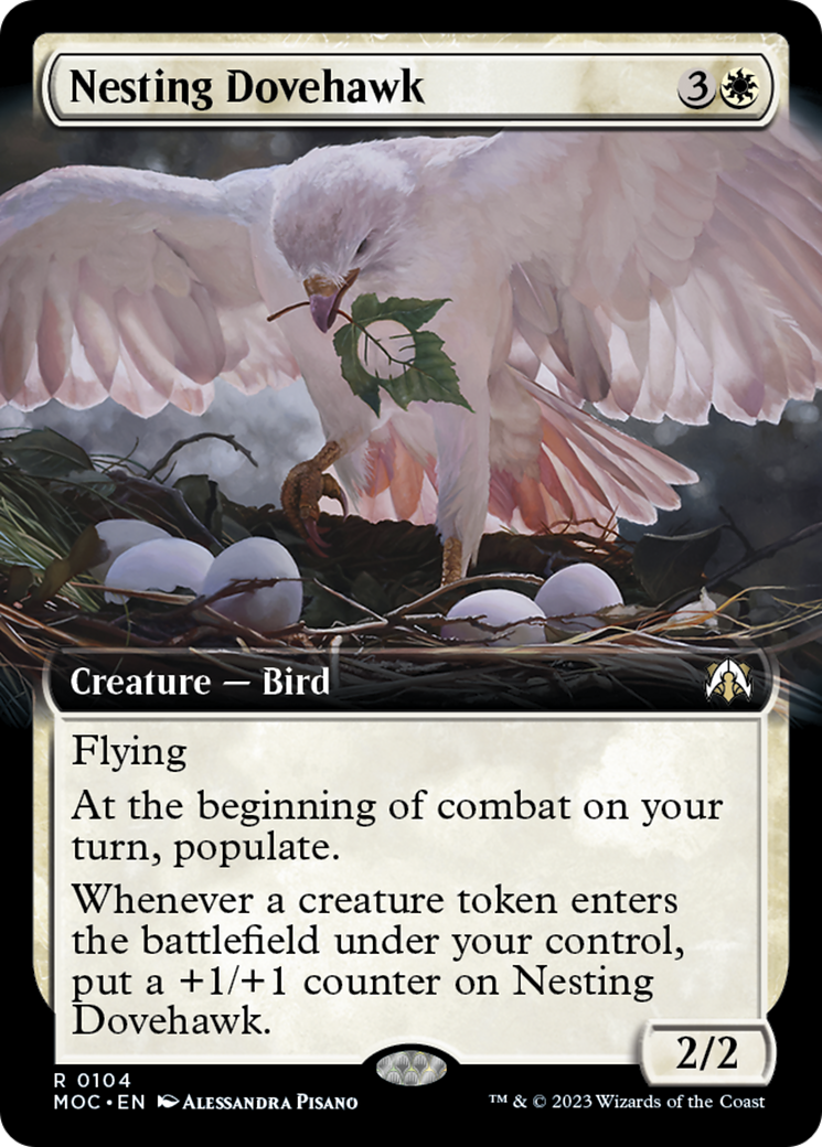Nesting Dovehawk (Extended Art) [March of the Machine Commander] | Good Games Adelaide SA