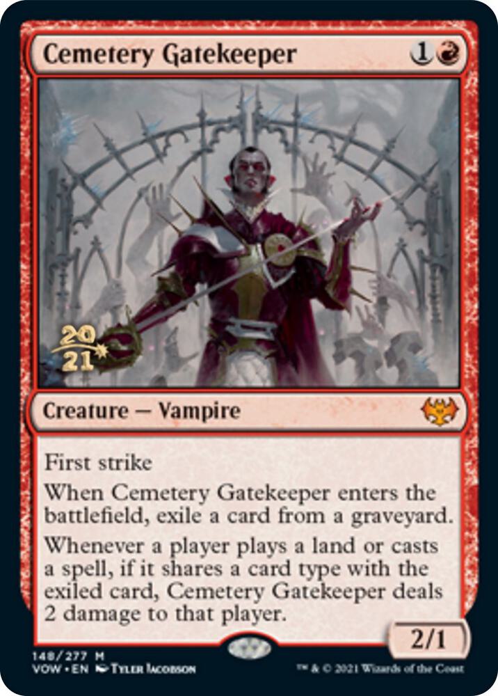 Cemetery Gatekeeper 148 (Prerelease Cards)  - Foil | Good Games Adelaide SA