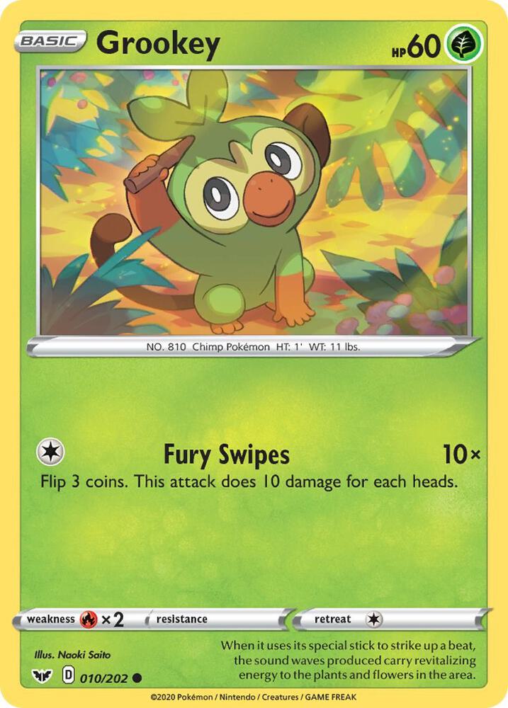 Grookey 010/202 (SWSH01: Sword & Shield Base Set)  | Good Games Adelaide SA