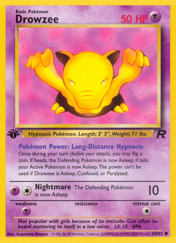 Drowzee (54/82) [Team Rocket 1st Edition] | Good Games Adelaide SA