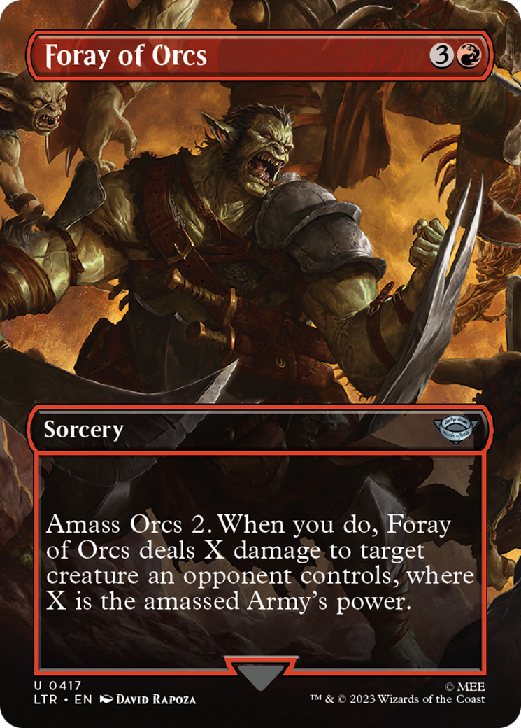 Foray of Orcs (Borderless Alternate Art) [The Lord of the Rings: Tales of Middle-Earth] | Good Games Adelaide SA