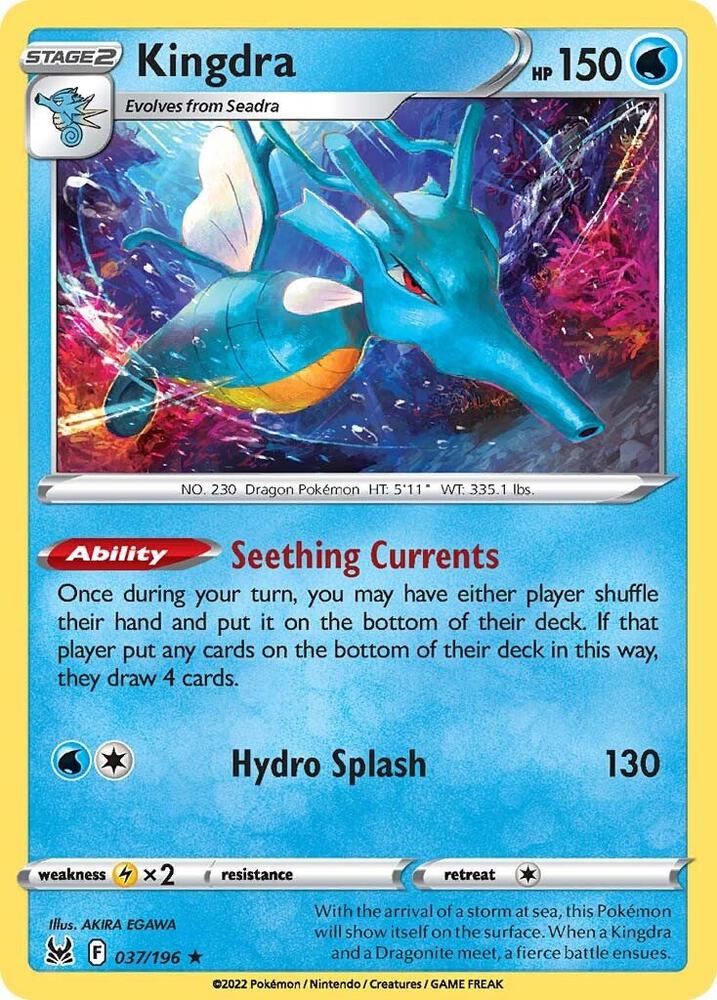 Kingdra 037/196 (SWSH11: Lost Origin)  - Holofoil | Good Games Adelaide SA