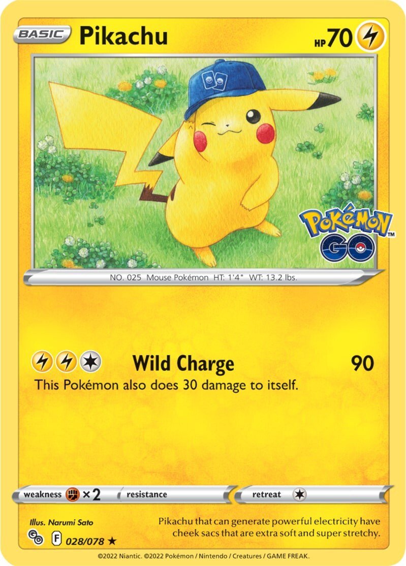 Pikachu (028/078) [Pokémon GO] | Good Games Adelaide SA
