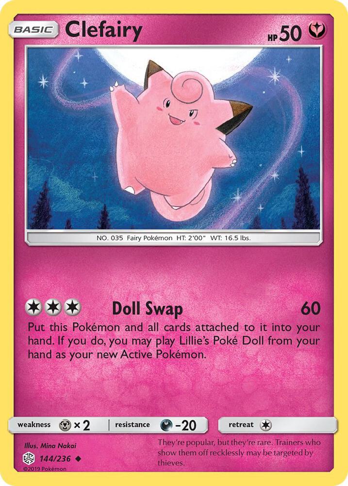 Clefairy 144/236 (SM - Cosmic Eclipse)  | Good Games Adelaide SA