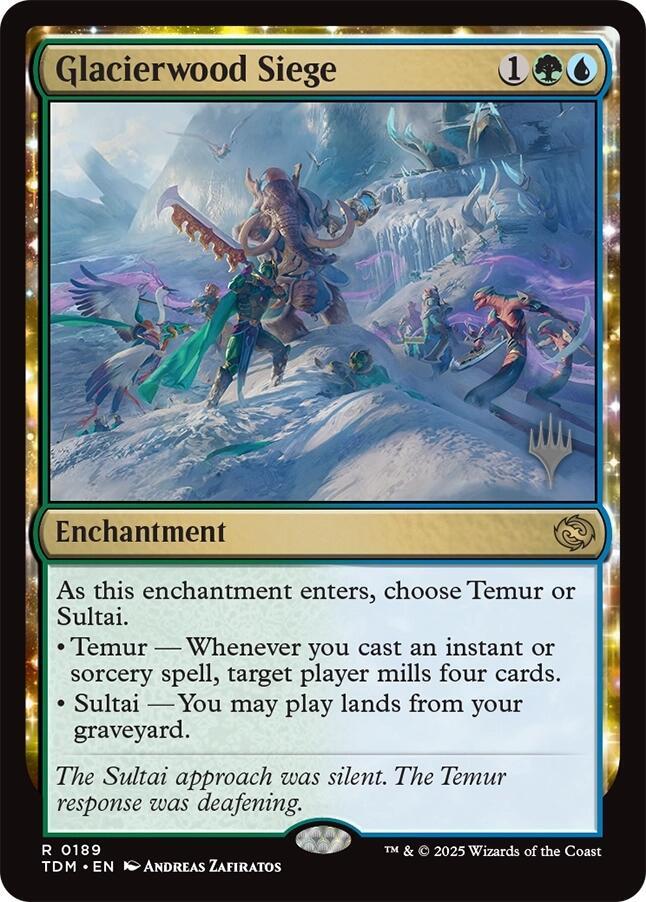 Glacierwood Siege 189 (Promo Pack: Tarkir: Dragonstorm)  - Foil | Good Games Adelaide SA