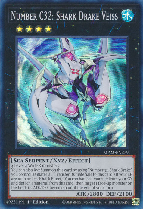 Number C32: Shark Drake Veiss [MP23-EN279] Super Rare | Good Games Adelaide SA