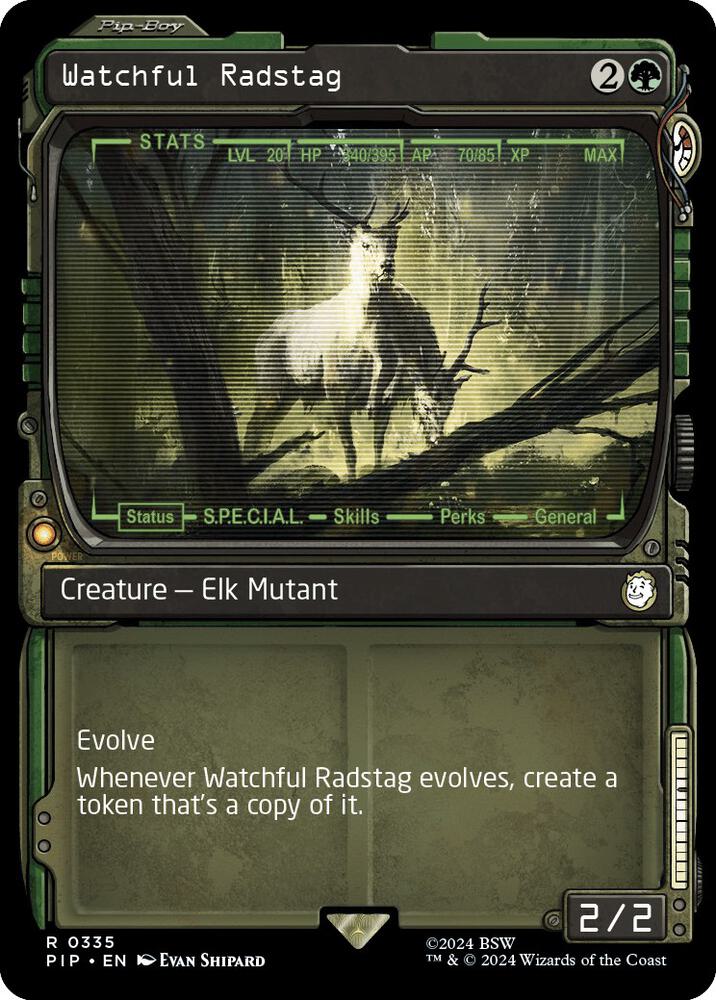 Watchful Radstag 335 (Universes Beyond: Fallout)  - Foil | Good Games Adelaide SA
