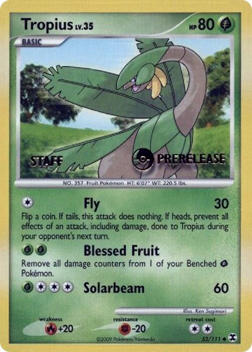 Tropius Prerelease Staff 52/111 (Nintendo Promos)  | Good Games Adelaide SA