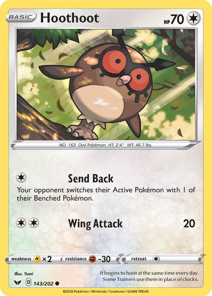 Hoothoot 143/202 (SWSH01: Sword & Shield Base Set)  | Good Games Adelaide SA