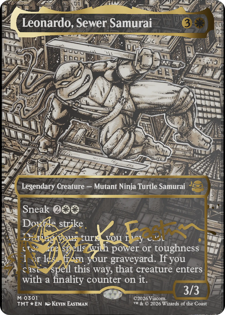 Leonardo, Sewer Samurai (Borderless) (Gold-Stamped Signature) [Teenage Mutant Ninja Turtles] | Good Games Adelaide SA