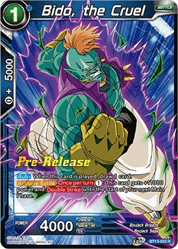 Bido, the Cruel (BT13-053) [Supreme Rivalry Prerelease Promos] | Good Games Adelaide SA