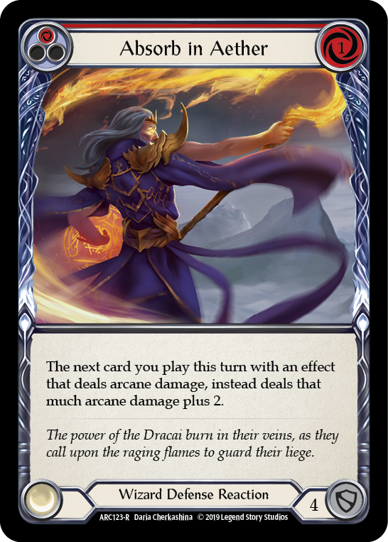 Absorb in Aether (Red) [ARC123-R] 1st Edition Normal | Good Games Adelaide SA