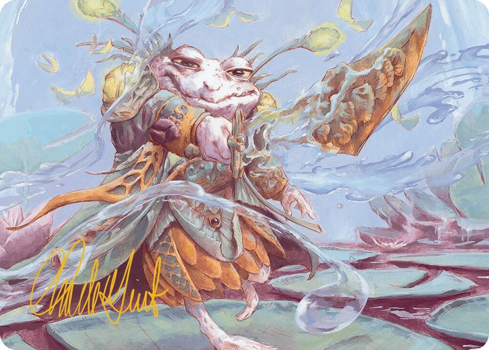 Glarb Calamitys Augur Art Card Gold Stamped Signature 40 (Art Series: Bloomburrow)  | Good Games Adelaide SA