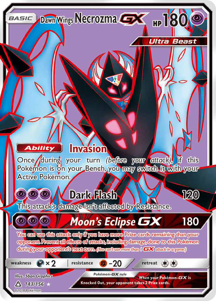 Dawn Wings Necrozma GX (143/156) [Sun & Moon: Ultra Prism] | Good Games Adelaide SA