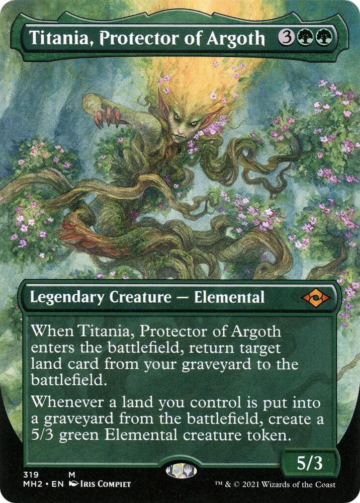 Titania Protector of Argoth Borderless 319 (Modern Horizons 2)  - Foil | Good Games Adelaide SA