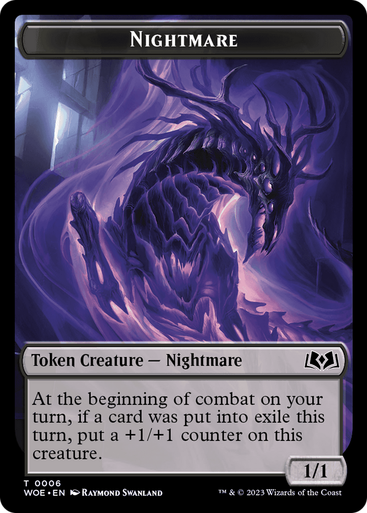 Nightmare // Food (0013) Double-Sided Token [Wilds of Eldraine Tokens] | Good Games Adelaide SA