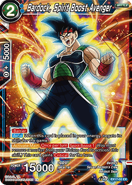 Bardock, Spirit Boost Avenger [EX17-02] | Good Games Adelaide SA