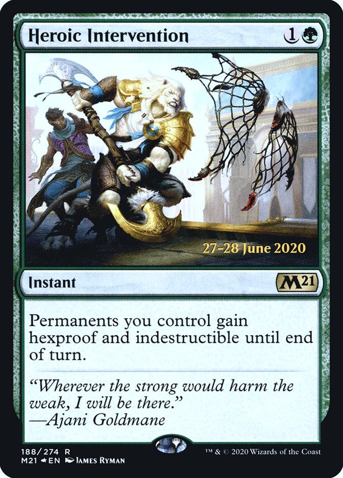 Heroic Intervention  [Core Set 2021 Prerelease Promos] | Good Games Adelaide SA