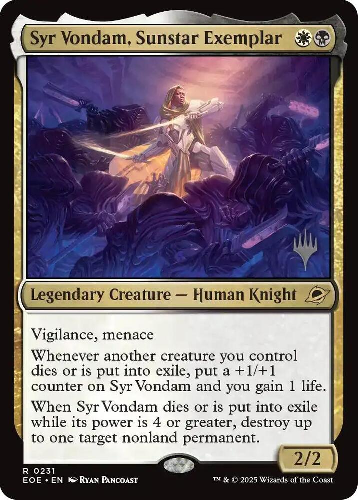 Syr Vondam Sunstar Exemplar 231 (Promo Pack: Edge of Eternities)  | Good Games Adelaide SA