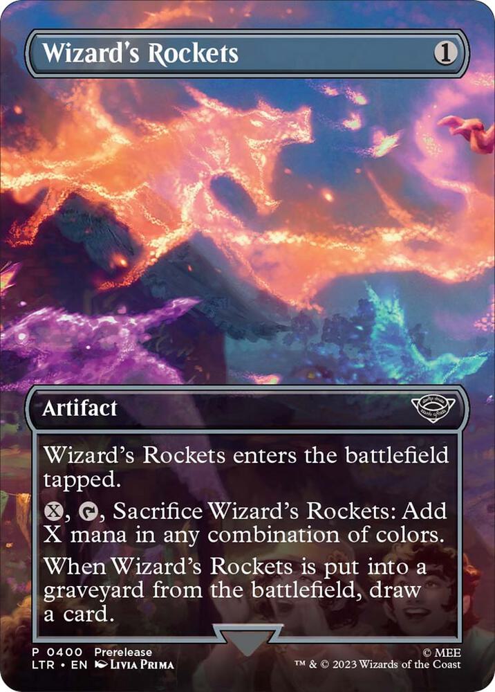 Wizard's Rockets 400 (Universes Beyond: The Lord of the Rings: Tales of Middle-earth)  - Borderless Foil | Good Games Adelaide SA