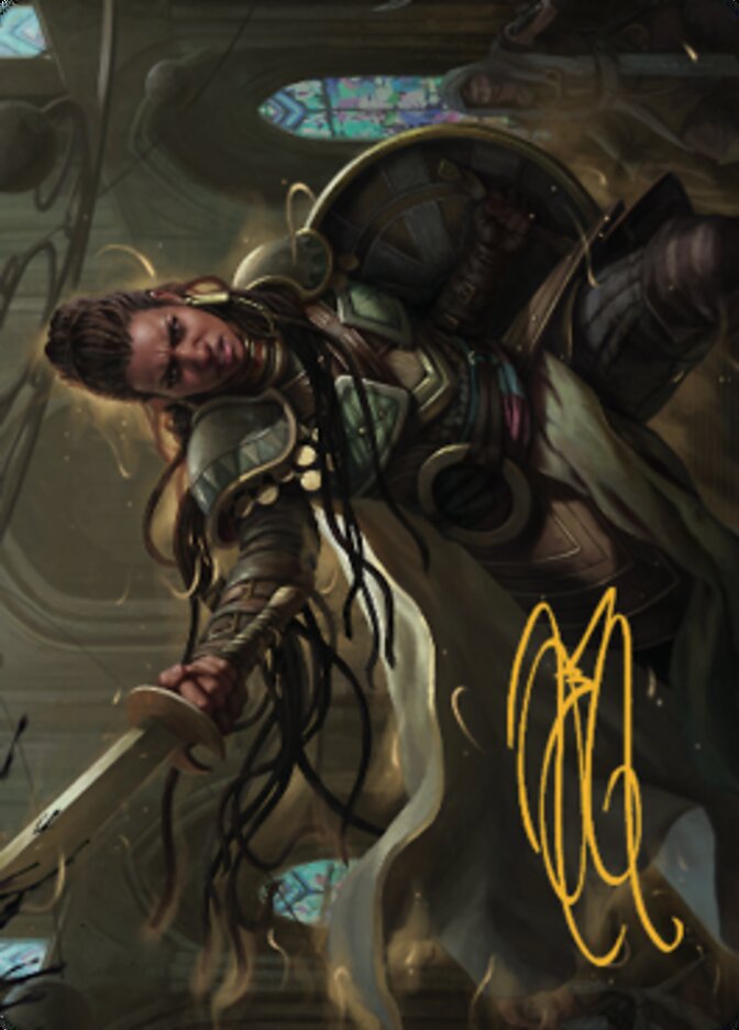 Shanna, Purifying Blade Art Card 1 (Gold-Stamped Signature) [Dominaria United Art Series] | Good Games Adelaide SA