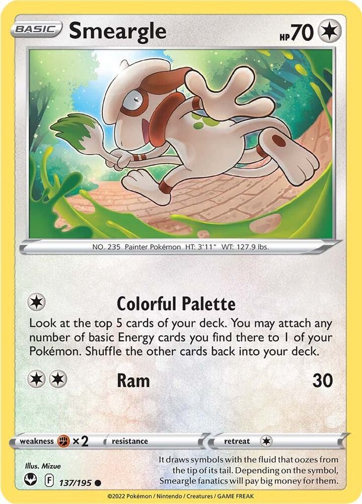 Smeargle 137/195 (SWSH12: Silver Tempest)  | Good Games Adelaide SA
