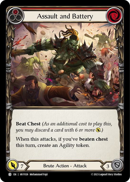 Assault and Battery (Red) [HVY026] (Heavy Hitters) | Good Games Adelaide SA