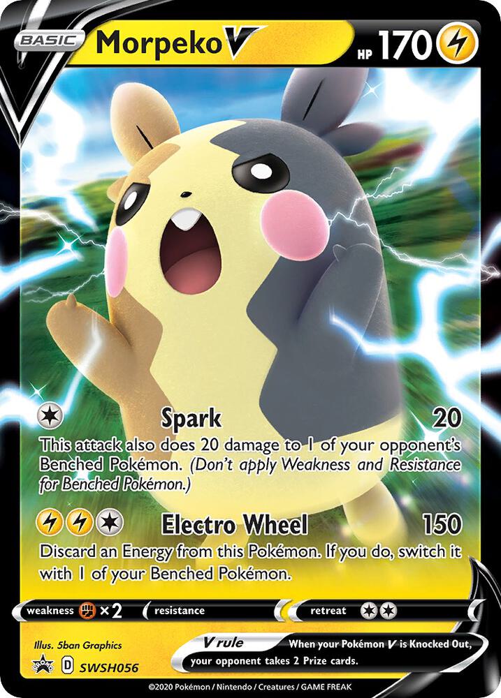 Morpeko V SWSH056 (SWSH: Sword & Shield Promo Cards)  - Holofoil | Good Games Adelaide SA