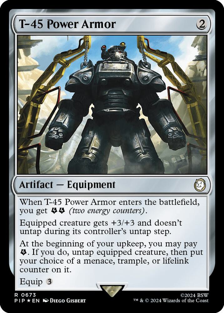 T-45 Power Armor 673 (Universes Beyond: Fallout)  - Foil | Good Games Adelaide SA