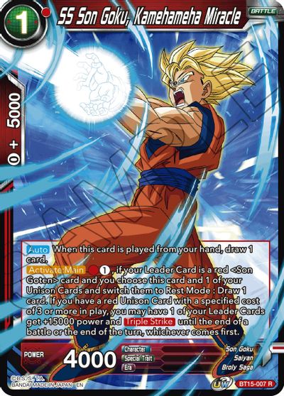 SS Son Goku, Kamehameha Miracle [BT15-007] | Good Games Adelaide SA